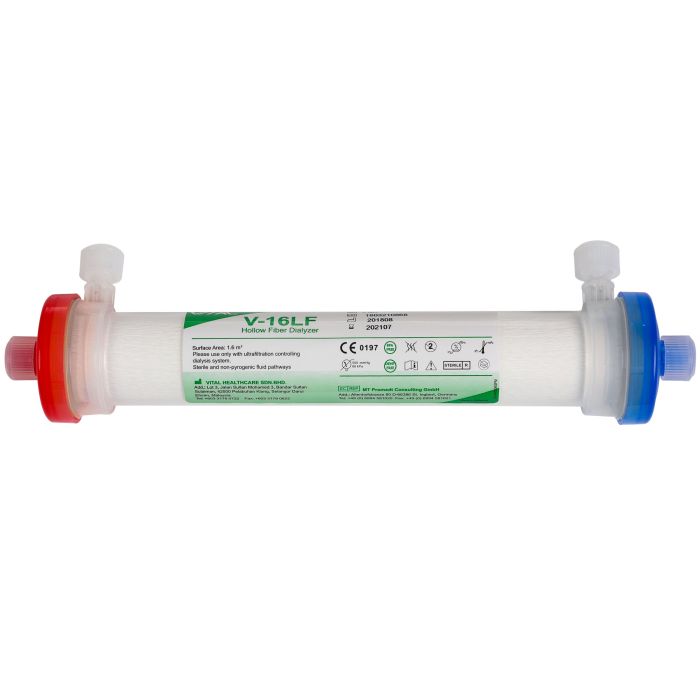 Hollow fiber dialyzer V-18LF (Low Flux 1.8m2)